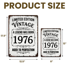 Load image into Gallery viewer, Personalized Vintage Metal Sign Custom Year Gift for Dad