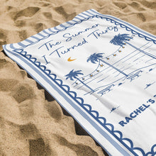 Load image into Gallery viewer, Personalized Beach Towel Custom Name Gift for Birthday