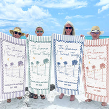 Load image into Gallery viewer, Personalized Beach Towel Custom Name Gift for Birthday