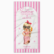 Load image into Gallery viewer, Personalized Microfiber Beach Towel Custom Name Gift for Her