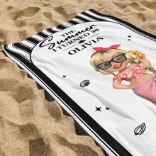 Load image into Gallery viewer, Personalized Microfiber Beach Towel Custom Name Gift for Her