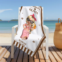 Load image into Gallery viewer, Personalized Microfiber Beach Towel Custom Name Gift for Her