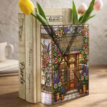 Load image into Gallery viewer, Personalized Acrylic Book Vase Custom Name Gift for Book Lovers