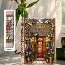Load image into Gallery viewer, Personalized Acrylic Book Vase Custom Name Gift for Book Lovers