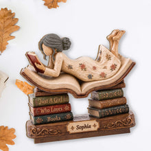Load image into Gallery viewer, Personalized 2-Layer Wood Plaque Custom Name Gift for Book Lovers
