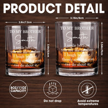 Load image into Gallery viewer, Personalized Custom Whiskey Glass Gift for Brother - Unique Keepsake