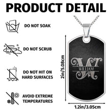 Load image into Gallery viewer, Personalized Dog Tag Necklace Custom Name Brother Gift