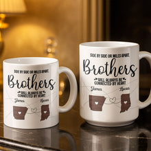 Load image into Gallery viewer, Personalized Heart Connection Mug Custom Gift for Brother
