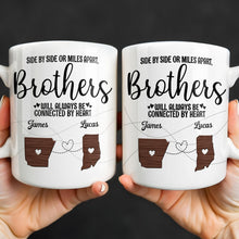 Load image into Gallery viewer, Personalized Heart Connection Mug Custom Gift for Brother