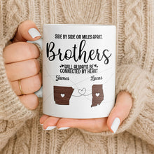 Load image into Gallery viewer, Personalized Heart Connection Mug Custom Gift for Brother