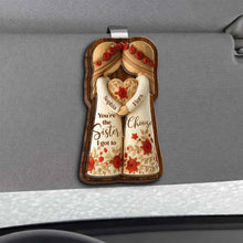 Load image into Gallery viewer, Personalized Car Visor Clip Gift for Sisters Holding Heart Flowers