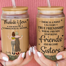 Load image into Gallery viewer, Personalized Clear Glass Can Best Friend Gift Leopard Print