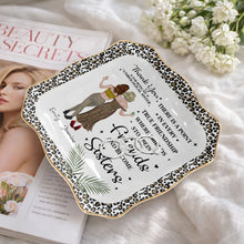 Load image into Gallery viewer, Personalized Lace Square Jewelry Dish Custom Name Gift for Besties