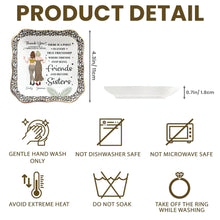 Load image into Gallery viewer, Personalized Lace Square Jewelry Dish Custom Name Gift for Besties