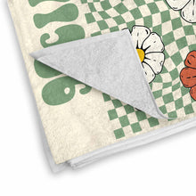 Load image into Gallery viewer, Personalized Groovy Beach Towel Custom Name Floral Gift