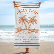 Load image into Gallery viewer, Personalized Microfiber Beach Towel Custom Name Friends Gift