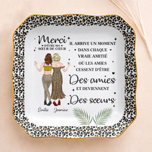Load image into Gallery viewer, Personalized Lace Square Jewelry Dish Custom Name Gift for Best Friend