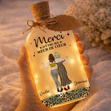 Load image into Gallery viewer, Personalized Frosted Glass Short Bottle Light Custom Art Gift for Best Friends