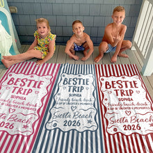 Load image into Gallery viewer, Personalized Beach Towel Custom Name for Best Friends Gift