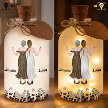 Load image into Gallery viewer, Personalized Frosted Glass Bottle Light Custom Name Gift for Best Friends