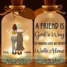 Load image into Gallery viewer, Personalized Frosted Glass Bottle Light Best Friend Gift