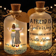 Load image into Gallery viewer, Personalized Frosted Glass Bottle Light Best Friend Gift
