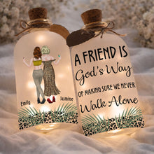 Load image into Gallery viewer, Personalized Frosted Glass Bottle Light Best Friend Gift