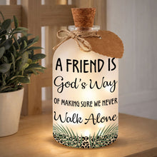 Load image into Gallery viewer, Personalized Frosted Glass Bottle Light Best Friend Gift