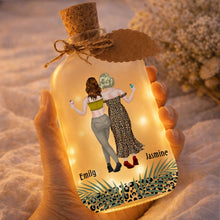 Load image into Gallery viewer, Personalized Frosted Glass Bottle Light Best Friend Gift