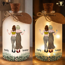 Load image into Gallery viewer, Personalized Frosted Glass Bottle Light Best Friend Gift
