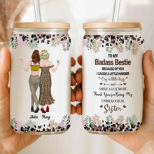 Load image into Gallery viewer, Personalized Clear Glass Can Custom Art Best Friend Gift