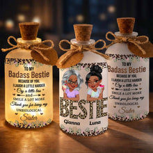 Load image into Gallery viewer, Personalized Frosted Glass Bottle Light Custom Bestie Gift