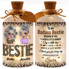 Load image into Gallery viewer, Personalized Frosted Glass Bottle Light Custom Bestie Gift