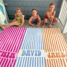 Load image into Gallery viewer, Personalized Microfiber Beach Towel Custom Name Gift for Her