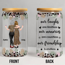 Load image into Gallery viewer, Personalized Clear Glass Can Custom Best Friend Gift with Straw