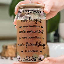 Load image into Gallery viewer, Personalized Clear Glass Can Custom Best Friend Gift with Straw