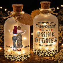 Load image into Gallery viewer, Personalized Frosted Glass Bottle Light Best Friend Gift