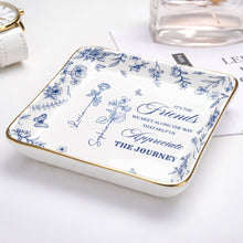 Load image into Gallery viewer, Personalized Birth Month Flowers Jewelry Dish Custom Gift for Friends