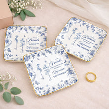 Load image into Gallery viewer, Personalized Birth Month Flowers Jewelry Dish Custom Gift for Friends