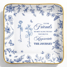 Load image into Gallery viewer, Personalized Birth Month Flowers Jewelry Dish Custom Gift for Friends
