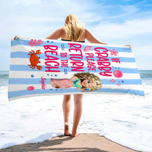 Load image into Gallery viewer, Personalized Beach Towel Custom Name for Best Friend Gift