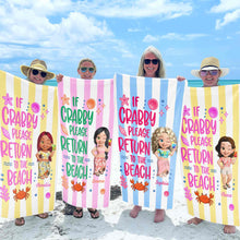 Load image into Gallery viewer, Personalized Beach Towel Custom Name for Best Friend Gift