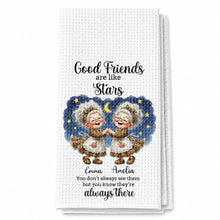 Load image into Gallery viewer, Personalized Kitchen Towel Best Friend Gift with Leopard Print