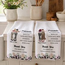 Load image into Gallery viewer, Personalized Kitchen Towel Best Friend Gift Unbiological Sister