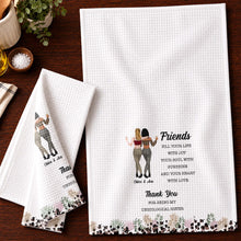 Load image into Gallery viewer, Personalized Kitchen Towel Best Friend Gift Unbiological Sister