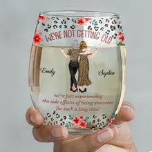 Load image into Gallery viewer, Personalized Stemless Wine Glass Custom BFF Gift Unique Design