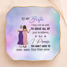 Load image into Gallery viewer, Personalized Lace Jewelry Dish Custom Name Gift for Bestie