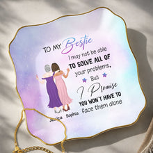 Load image into Gallery viewer, Personalized Lace Jewelry Dish Custom Name Gift for Bestie