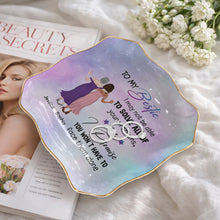 Load image into Gallery viewer, Personalized Lace Jewelry Dish Custom Name Gift for Bestie
