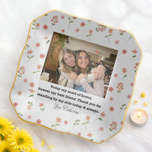 Load image into Gallery viewer, Personalized Lace Jewelry Dish Custom Photo Gift for Best Friend